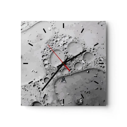 Wanduhr - Glasuhr - Schaumpfad - 40x40 cm