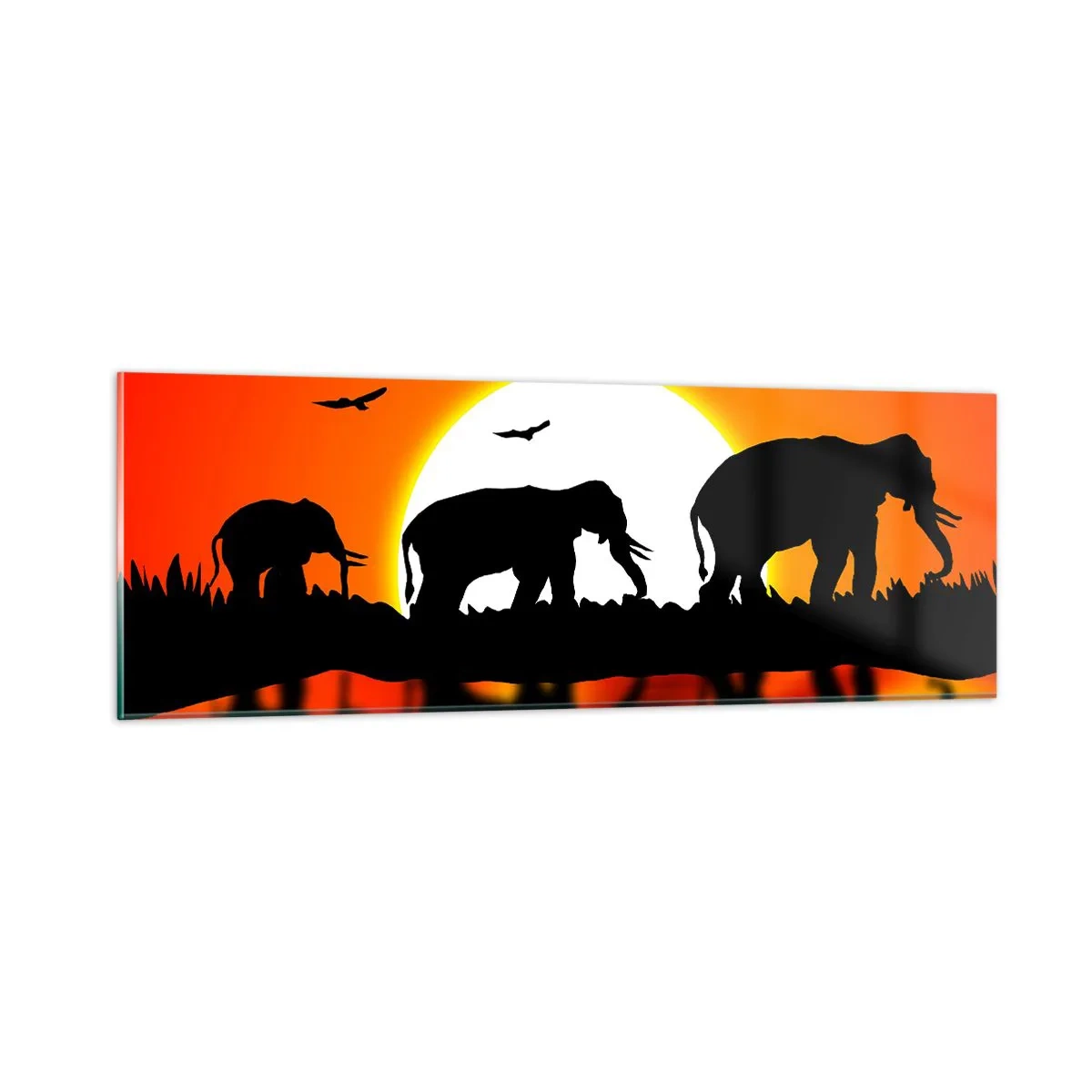 Glasbild - Bild auf glas - Und abends einen kleinen Drink trinken - 90x30 cm