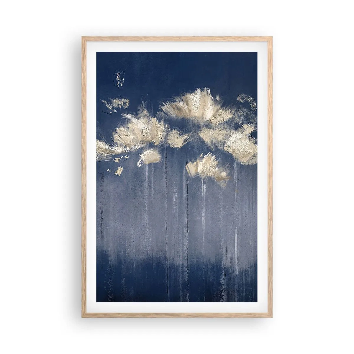 Poster in einem Rahmen aus heller Eiche - Wie Blütenblätter im Wind - 61x91 cm