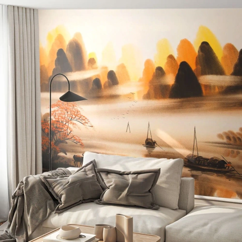 Maßgeschneiderte Fototapete Premium Sand - Weiter als im Fernosten - China, Landschaft, Asien