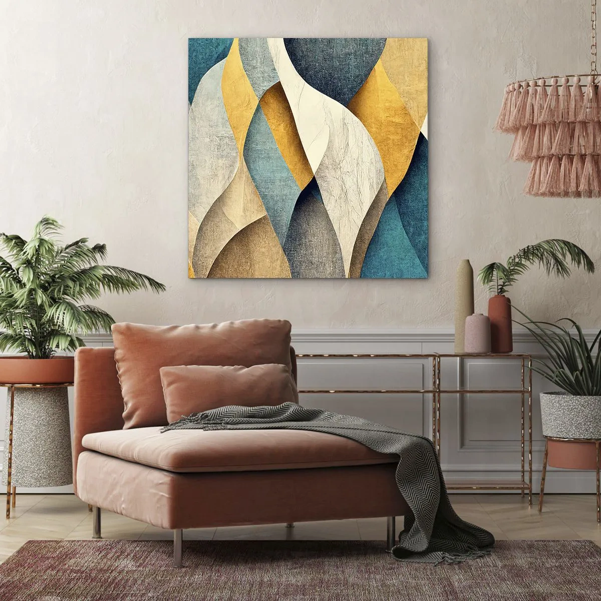 Bild auf Leinwand - Leinwandbild - Rhythmus und Welle - 40x40 cm