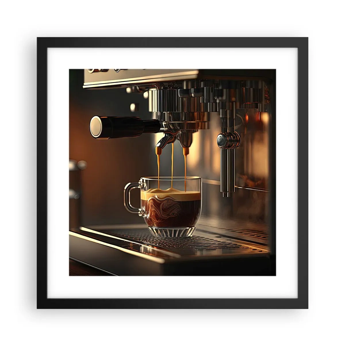 Poster in einem schwarzem Rahmen - Sinnliche Mischung - 40x40 cm