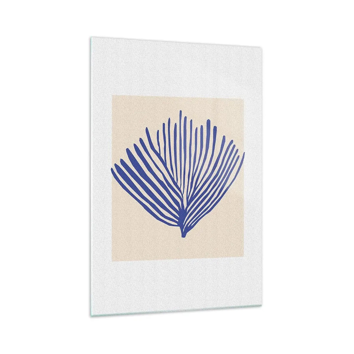 Glasbild - Bild auf glas - Blauer Fächer - 70x100 cm