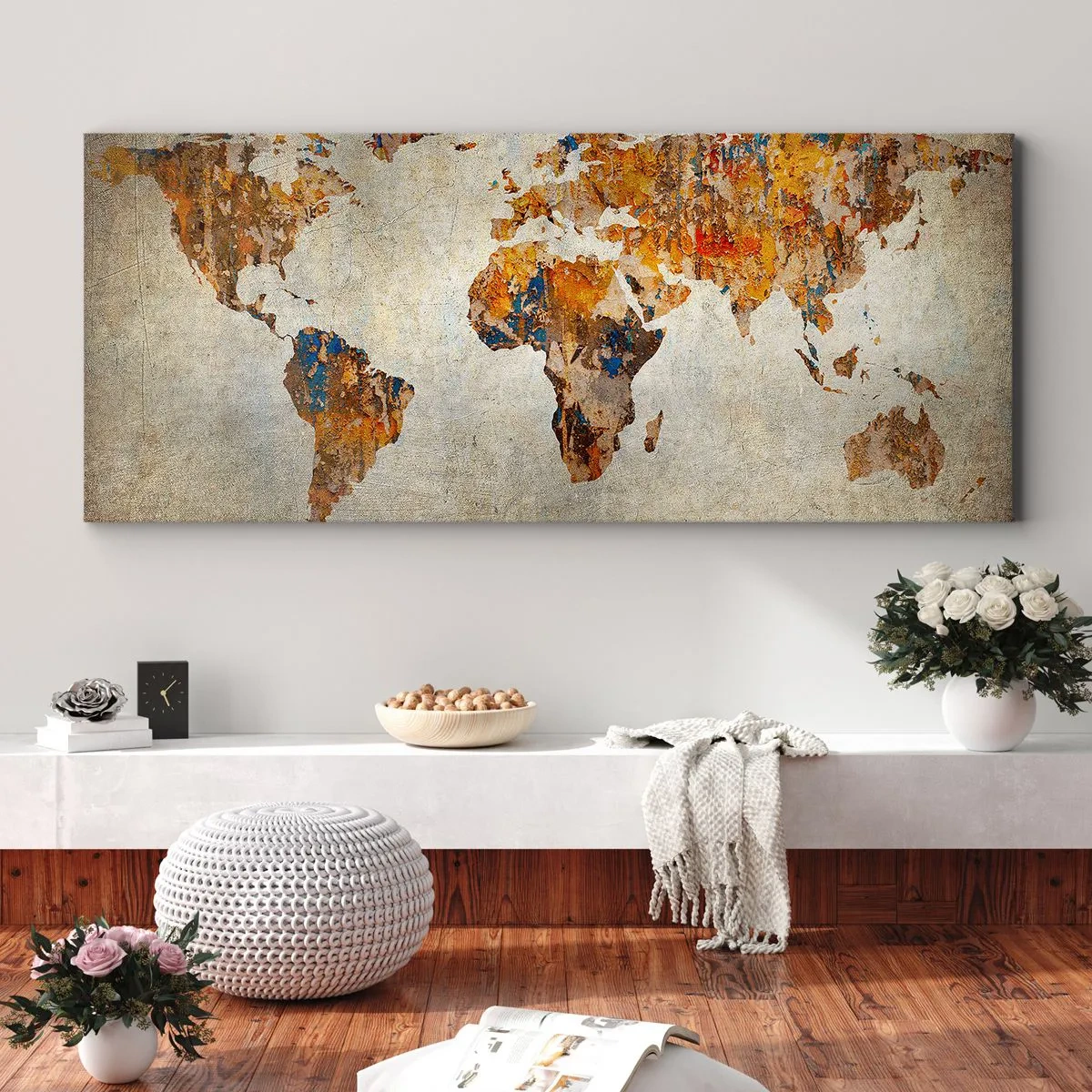 Bild auf Leinwand - Leinwandbild - Eine wirklich große Welt - 100x40 cm