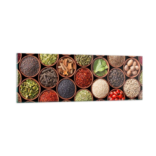 Glasbild - Bild auf glas - Alle Aromen der Welt - 90x30 cm