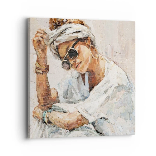 Bild auf Leinwand - Leinwandbild - Porträt in voller Sonne - 40x40 cm