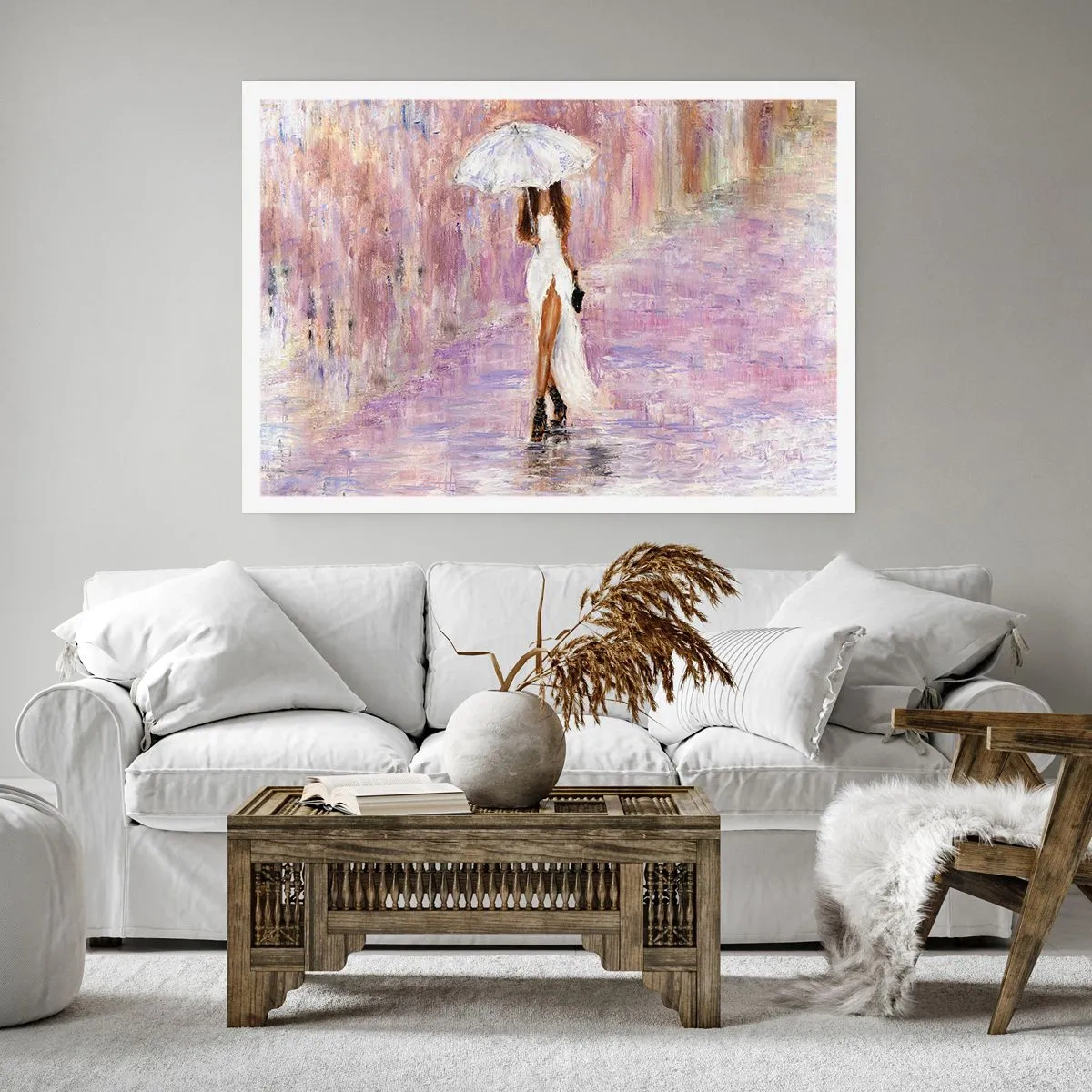 Poster - Im lila Regen - 50x40 cm