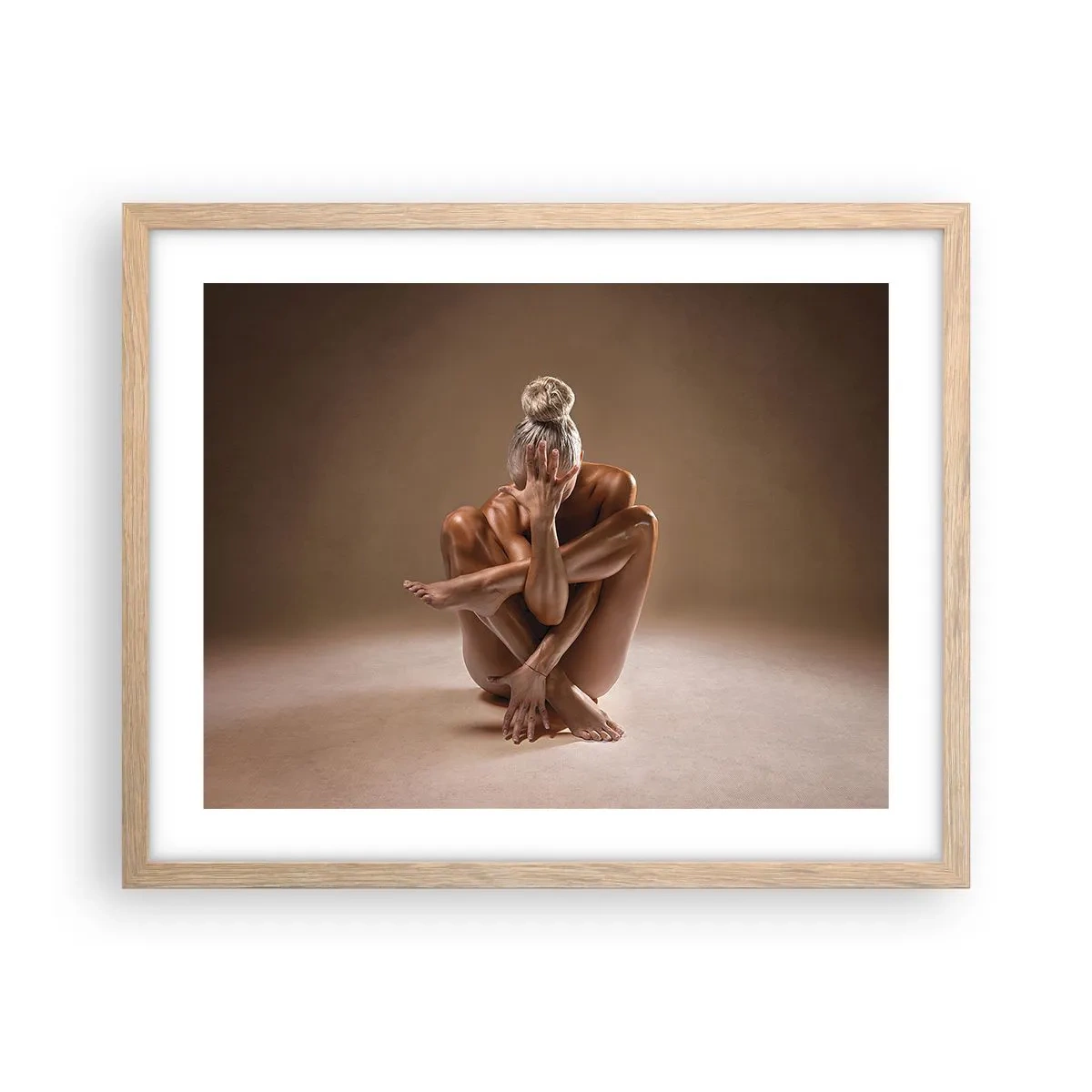 Poster in einem Rahmen aus heller Eiche - Die Einheit von Körper und Geist - 50x40 cm