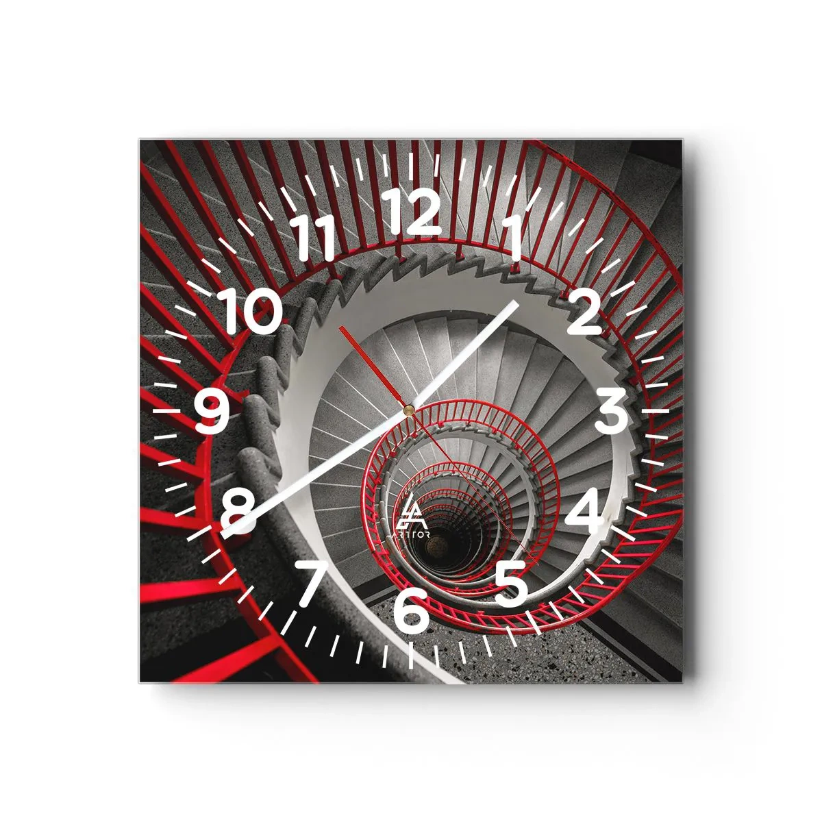 Wanduhr - Glasuhr - Architekturspaß - 40x40 cm