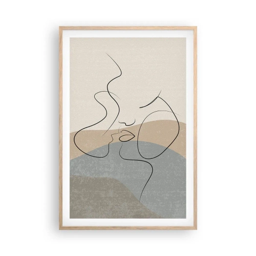 Poster in einem Rahmen aus heller Eiche - Wie ein Pinselstrich - 61x91 cm