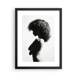 Poster in einem schwarzem Rahmen - Wie eine Blume auf einem schlanken Stiel - 30x40 cm