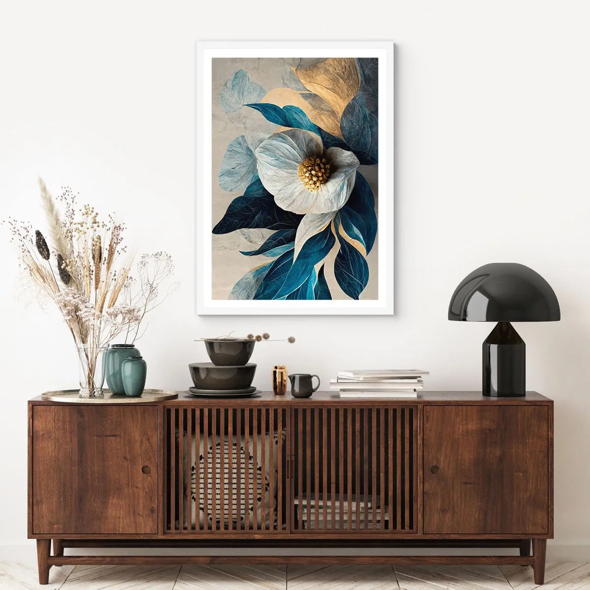 Poster in einem weißen Rahmen - Er hat ein Herz aus Gold - 50x70 cm