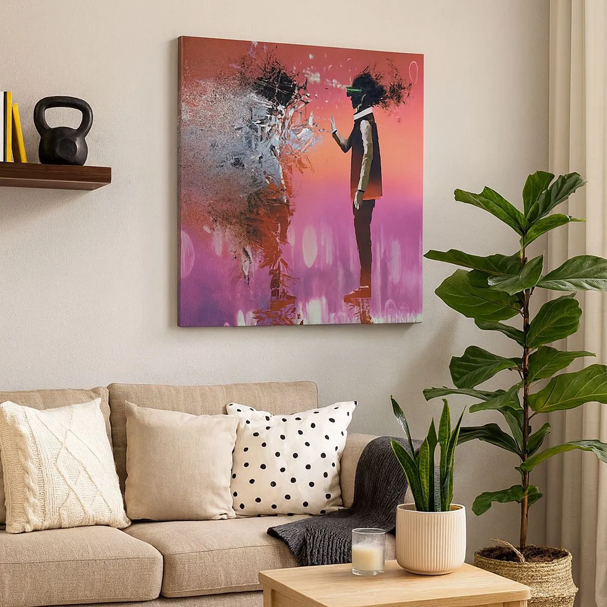 Bild auf Leinwand - Leinwandbild - Kannst du dich selbst anschauen? - 30x30 cm