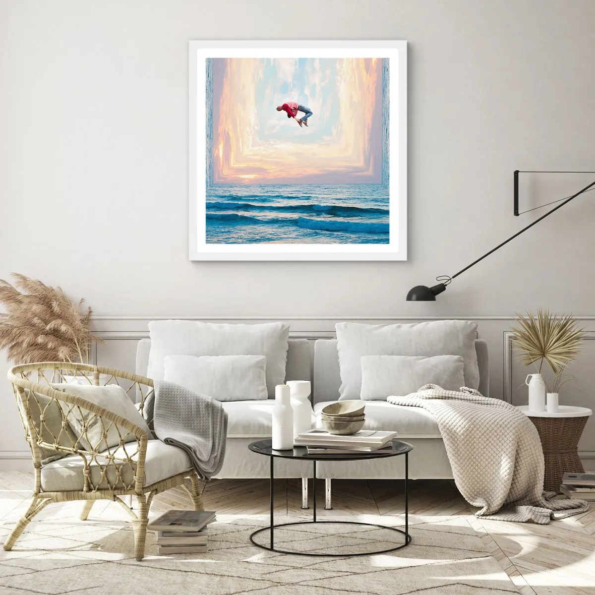 Poster in einem weißen Rahmen - In eine andere Dimension - 50x50 cm