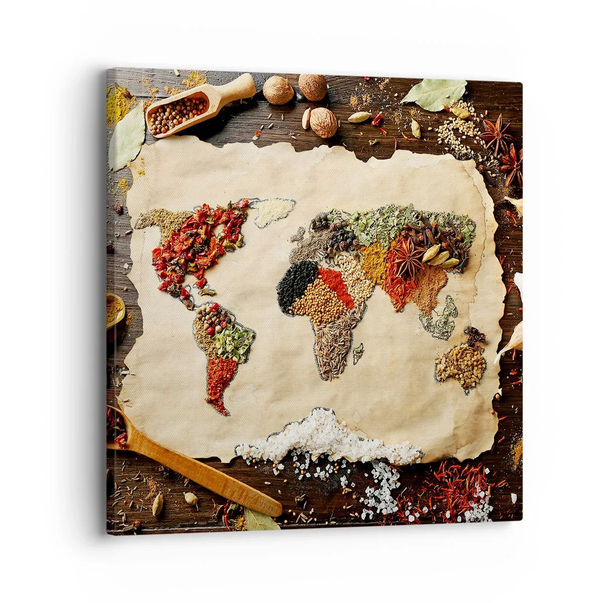Bild auf Leinwand - Leinwandbild - Alle Aromen der Welt - 30x30 cm