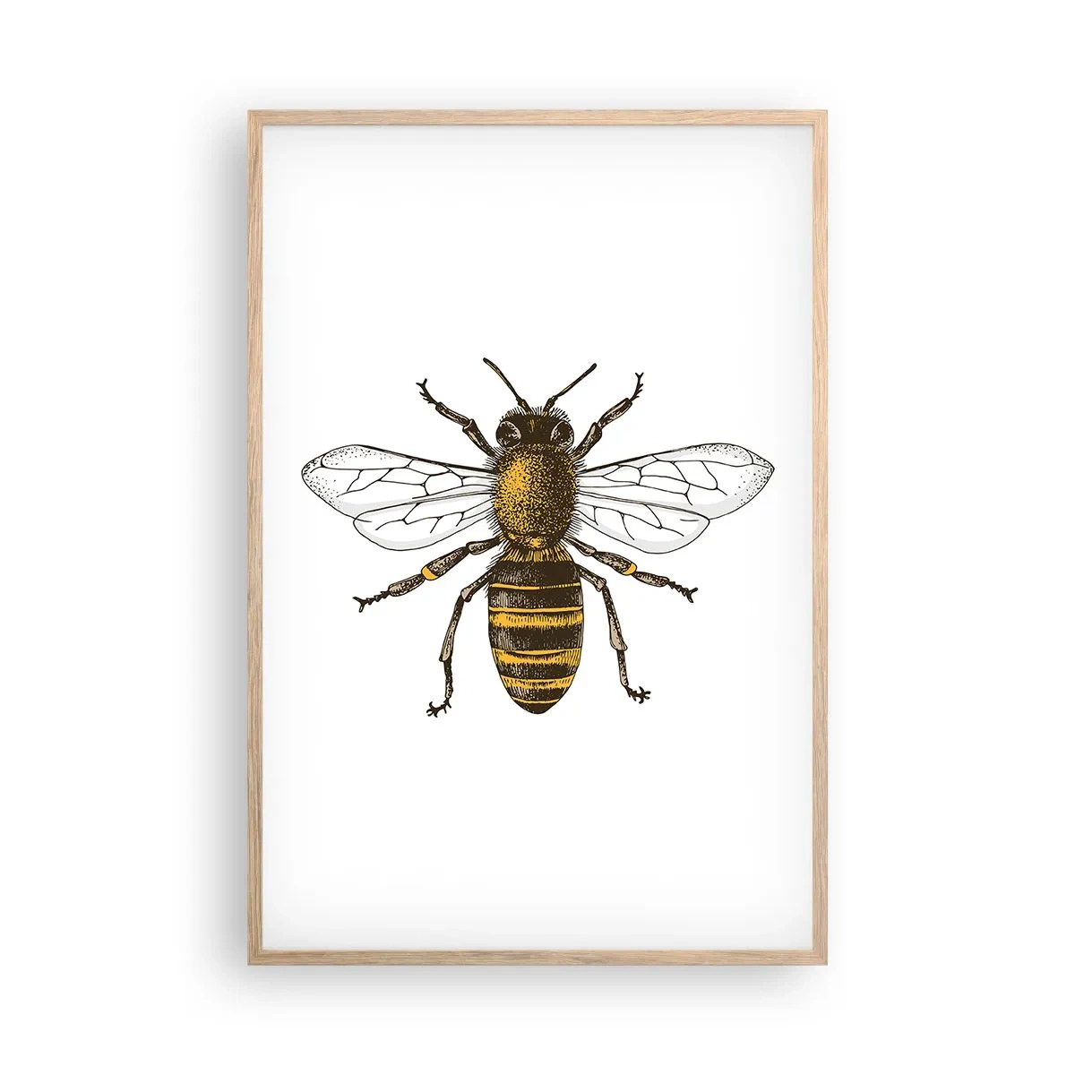 Poster in einem Rahmen aus heller Eiche - Schön und gut - 61x91 cm