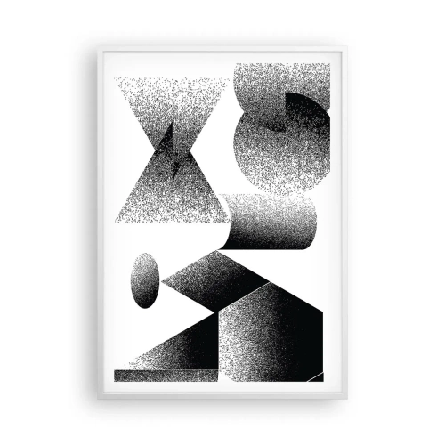 Poster in einem weißen Rahmen - Winkel und Ovale - 70x100 cm