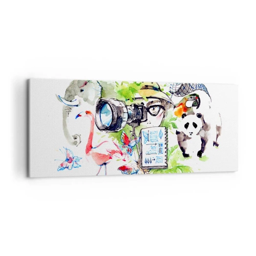 Bild auf Leinwand - Leinwandbild - In der Linse eines Reisenden - 100x40 cm