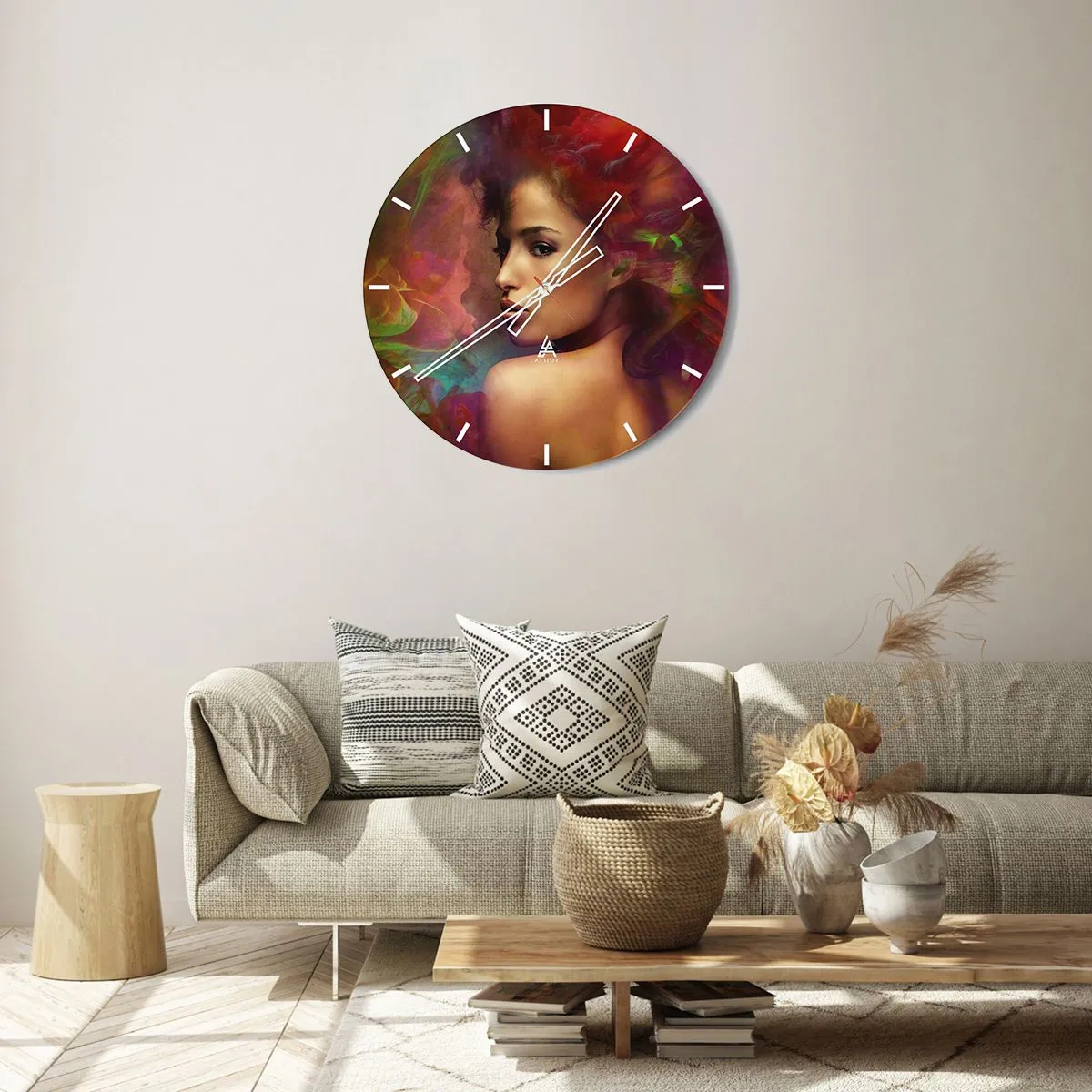 Wanduhr - Glasuhr - Schöner als ein Regenbogen, so zart wie ein Nebel - 30x30 cm