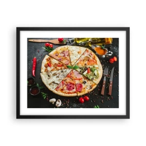 Poster in einem schwarzem Rahmen - Eine Reihe von Geschmacksrichtungen - 50x40 cm