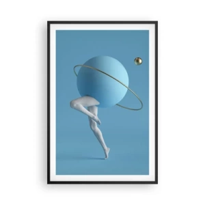 Poster in einem schwarzem Rahmen - Und die Planeten spielen verrückt - 61x91 cm