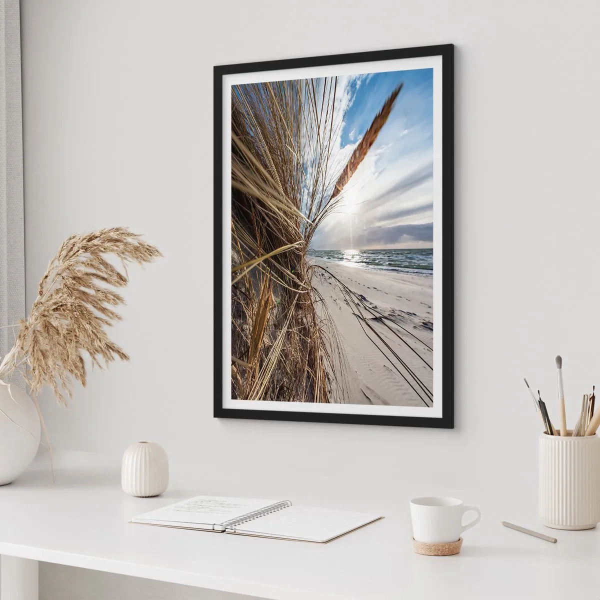 Poster in einem schwarzem Rahmen - Ein Treffen der Elemente der Natur - 40x50 cm
