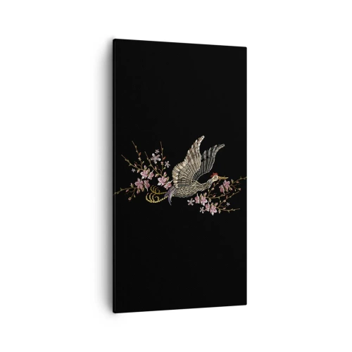 Bild auf Leinwand - Leinwandbild - Exotischer gestickter Vogel - 55x100 cm