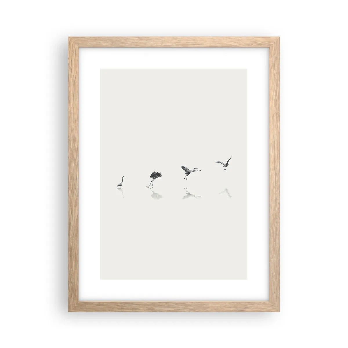 Poster in einem Rahmen aus heller Eiche - Vier einfache Schritte - 30x40 cm