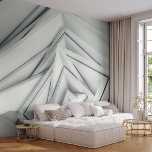 Fototapete Premium Sand - Spitzwinklige Knospen - Technologie, 3D, Modern - 100x70 cm