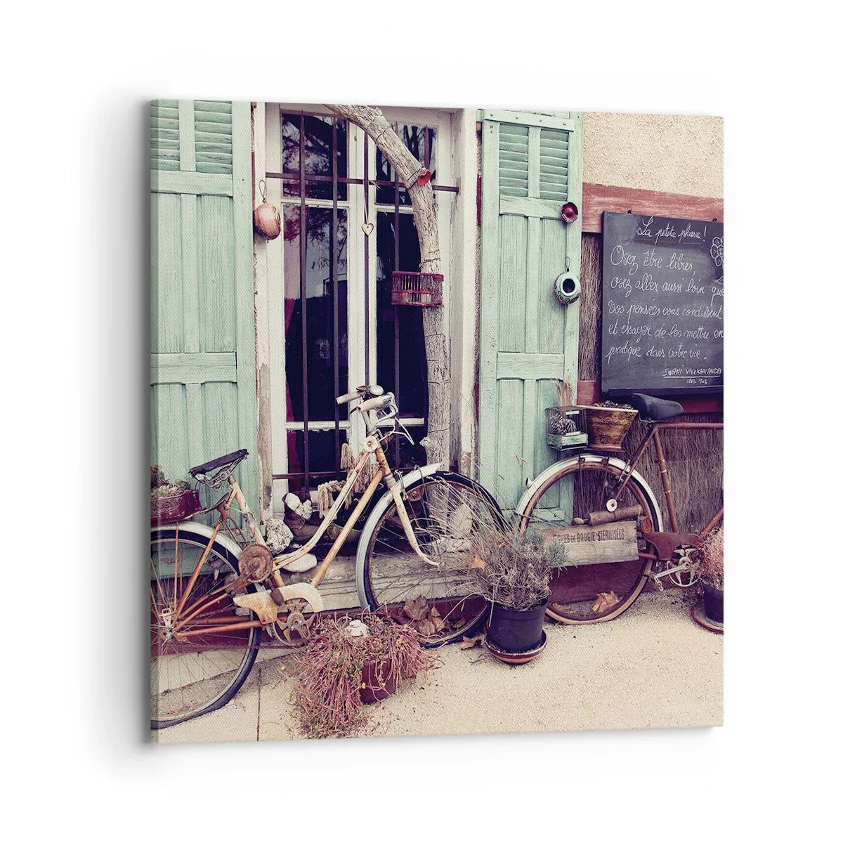 Bild auf Leinwand - Leinwandbild - Es lebe die Provinz - 70x70 cm