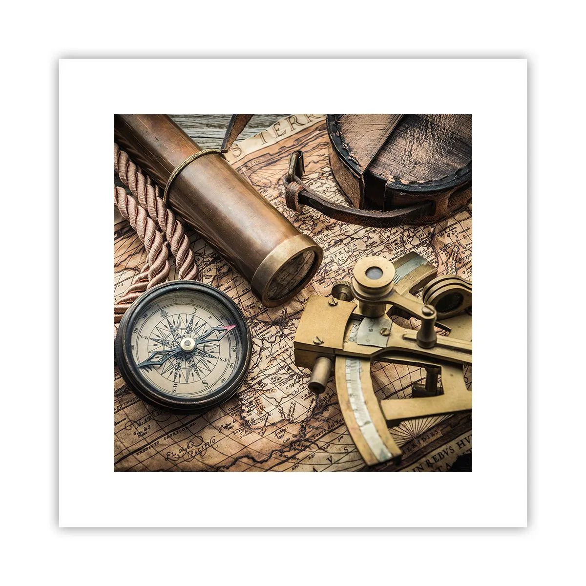 Poster - Setze Sie einen Kurs - 30x30 cm