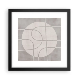 Poster in einem schwarzem Rahmen - Kreisförmig und geradeaus - 30x30 cm
