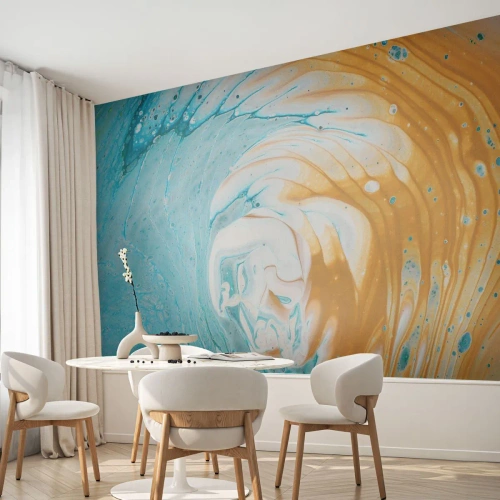 Selbstklebende Fototapete Deluxe Sticker - Pastellwirbel - Abstraktion, Stück, Moderne Kunst - 350x256 cm