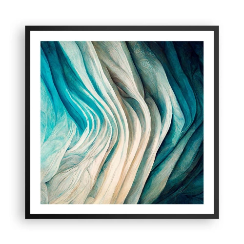 Poster in einem schwarzem Rahmen - Blaue Unersättlichkeit - 60x60 cm