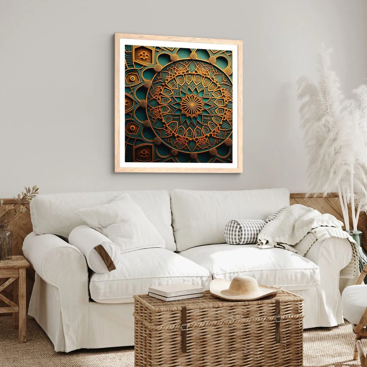 Poster in einem Rahmen aus heller Eiche - In arabischer Atmosphäre - 60x60 cm