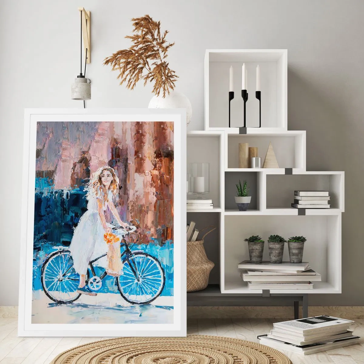 Poster in einem weißen Rahmen - Freude am Morgen - 30x40 cm