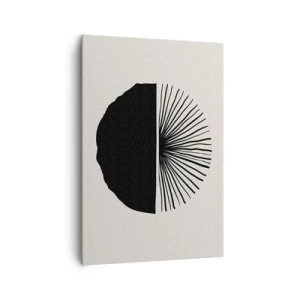 Bild auf Leinwand - Leinwandbild - Minimalistisches schwarzes Motiv auf hellem Hintergrund - 70x100cm - Eine Reihe von Möglichkeiten - Moderne Wanddekoration für Wohnzimmer und Schlafzimmer ARTTOR