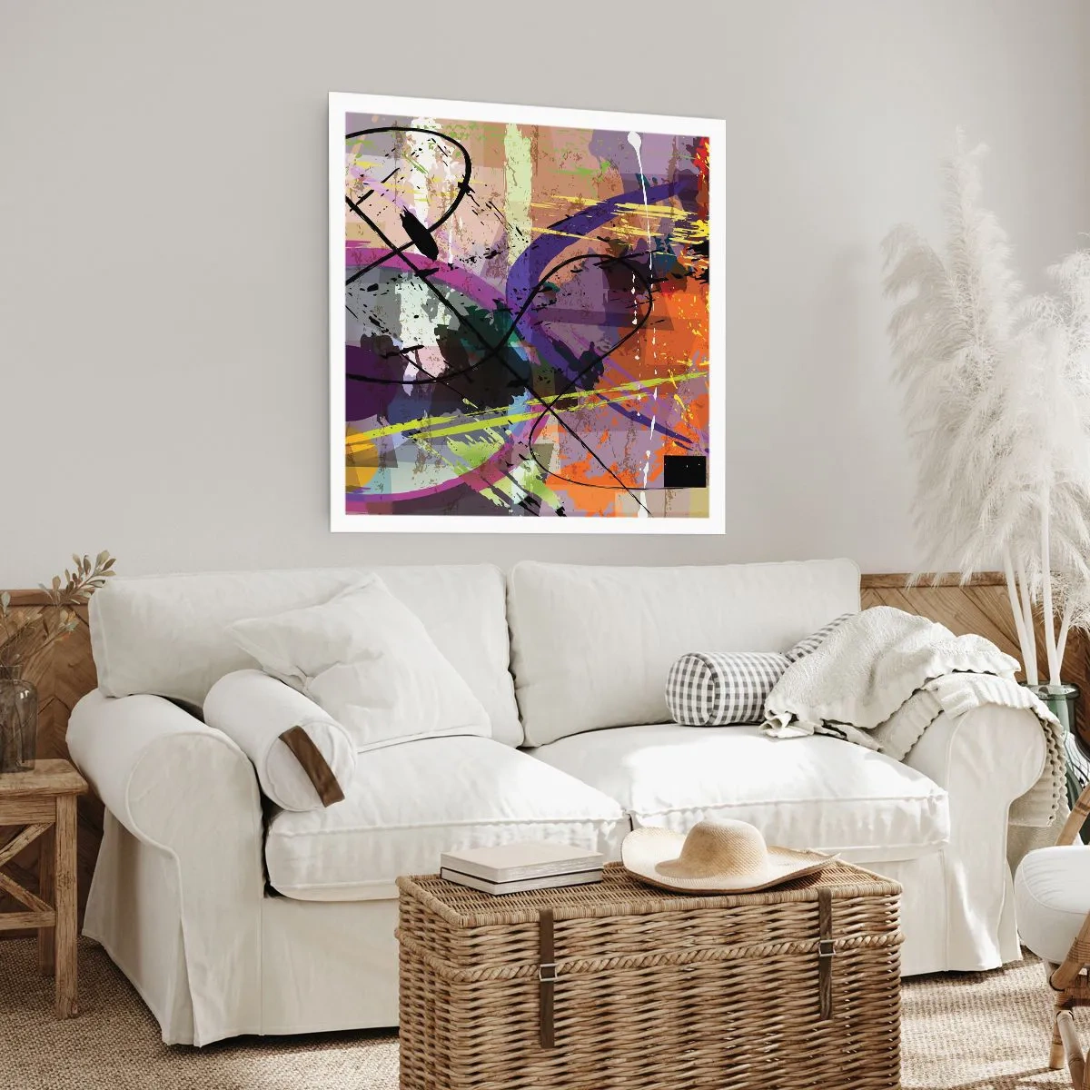 Poster - Du kannst geradeaus oder umhergehen - 40x40 cm