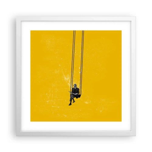 Poster in einem weißen Rahmen - Tag wie jeder andere - 40x40 cm