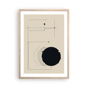 Poster in einem Rahmen aus heller Eiche - Flexible und dynamische Komposition - 50x70 cm