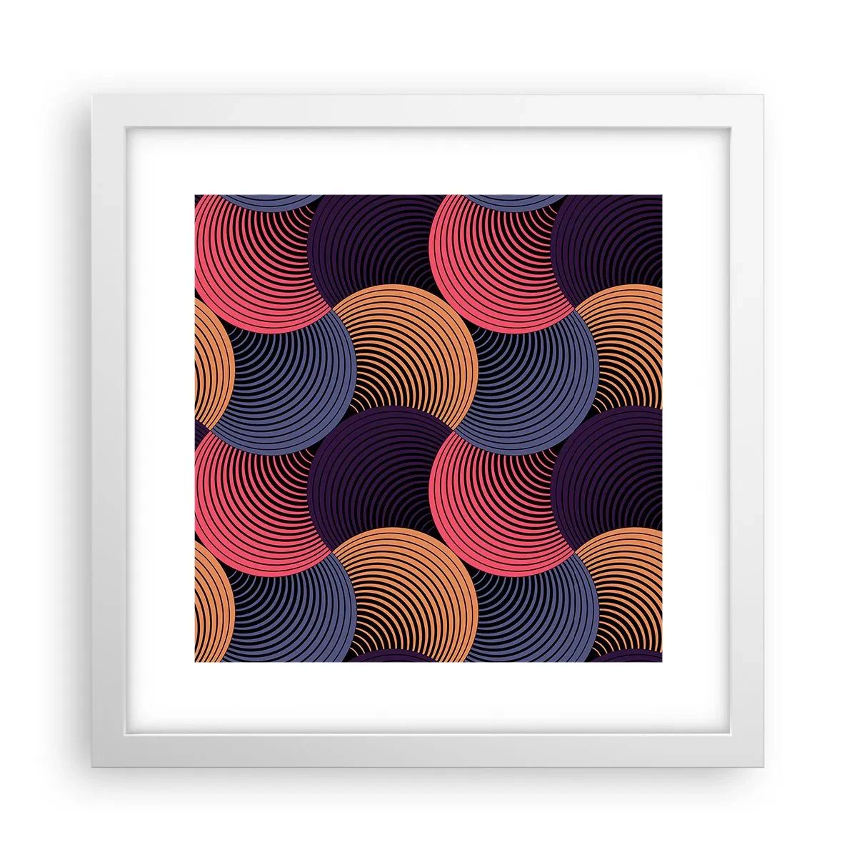 Poster in einem weißen Rahmen - Im kreisenden Rhythmus - 30x30 cm