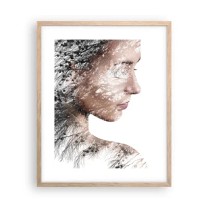 Poster in einem Rahmen aus heller Eiche - Der Geist des Waldes - 40x50 cm