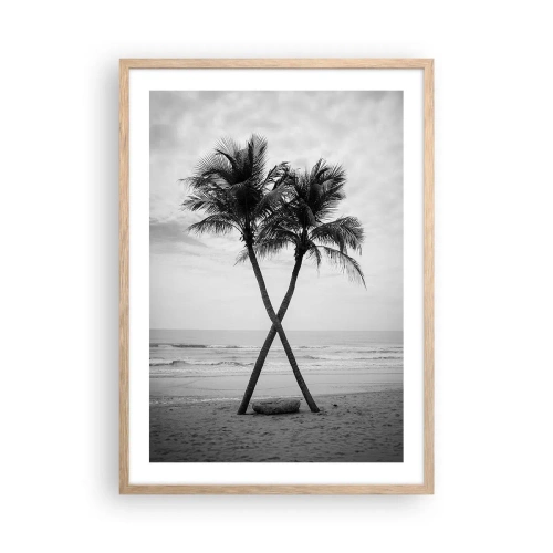 Poster in einem Rahmen aus heller Eiche - Sie spürte eine Präsenz - 50x70 cm