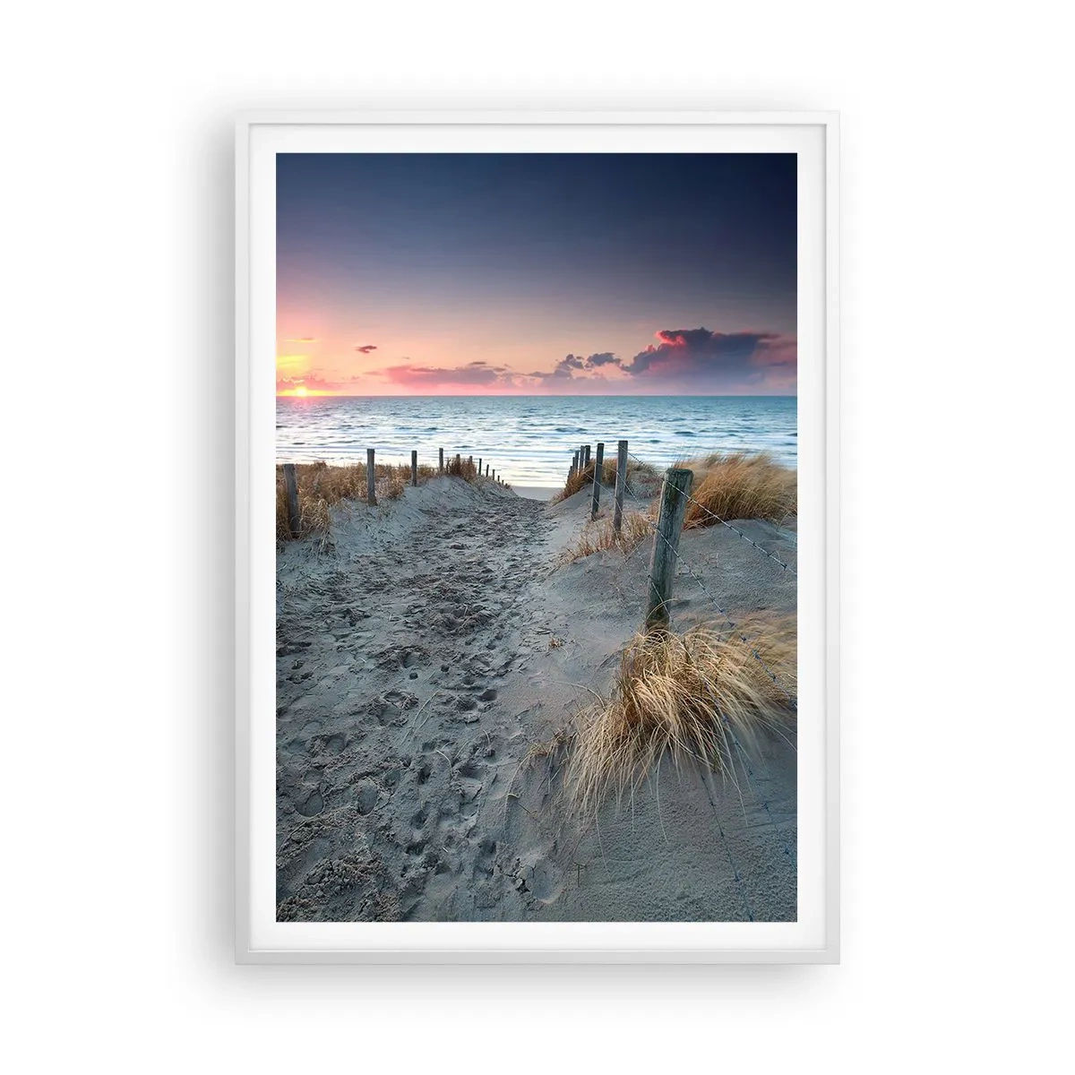 Poster in einem weißen Rahmen - Du hast einen Regenbogen aus strahlendem Licht verschüttet ... - 70x100 cm