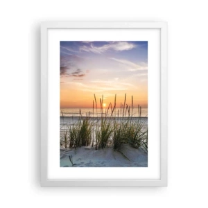 Poster in einem weißen Rahmen - Schau, denk, fühl - 30x40 cm