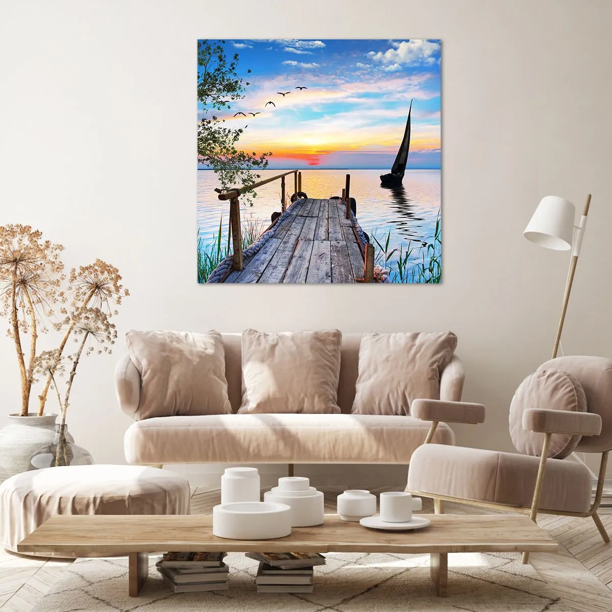 Bild auf Leinwand - Leinwandbild - Guten Abend - 30x30 cm