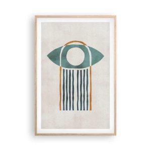 Poster in einem Rahmen aus heller Eiche - Zeichen und Rituale - 61x91 cm