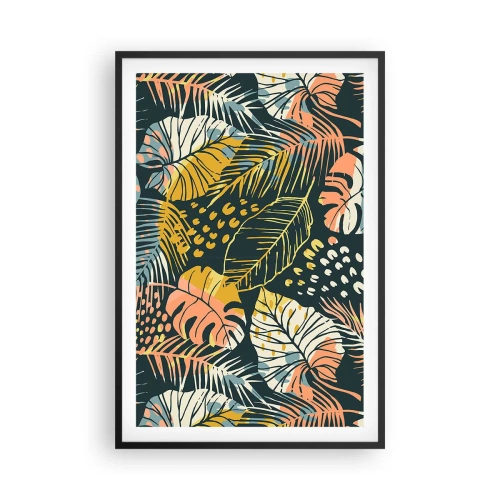 Poster in einem schwarzem Rahmen - Grüne Fantasie - 61x91 cm