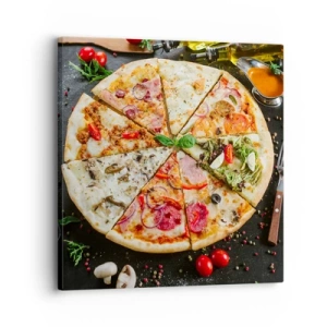 Bild auf Leinwand - Leinwandbild - Eine Reihe von Geschmacksrichtungen - 30x30 cm