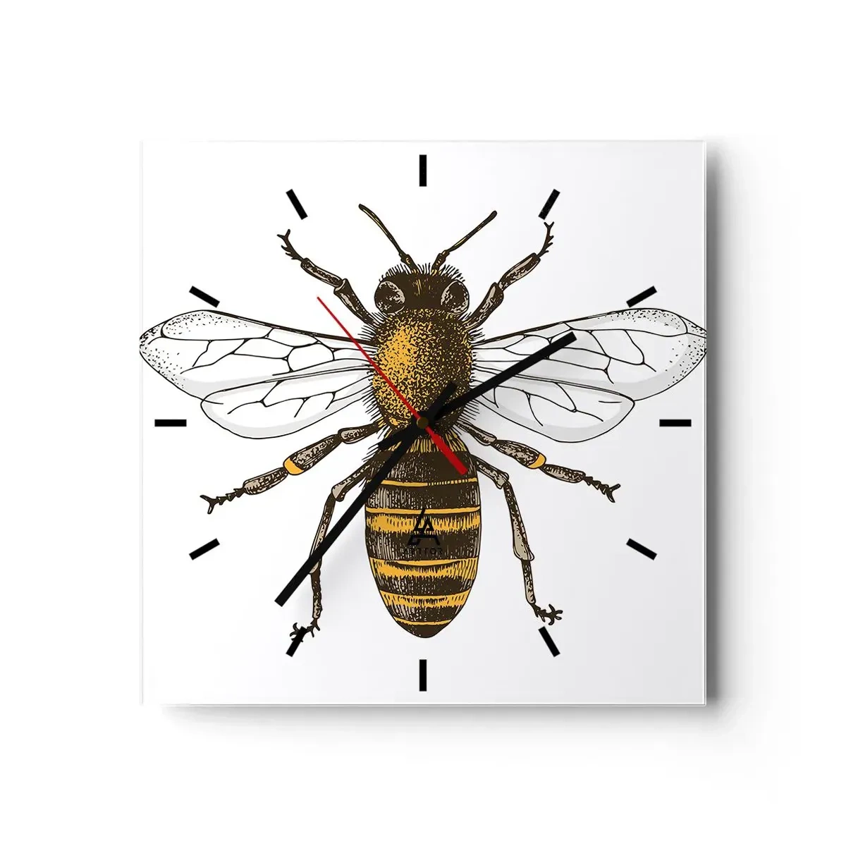 Wanduhr - Glasuhr - Schön und gut - 40x40 cm